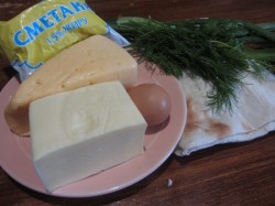 Быстрый слоеный сырный пирог - шаг 1 Быстрый слоеный сырный пирог - шаг 1