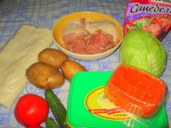 Домашняя шаурма в лаваше - шаг 1 Домашняя шаурма в лаваше - шаг 1