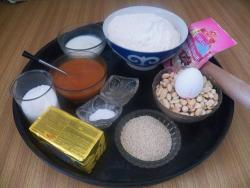 Гата с арахисом и кунжутом - шаг 1 Гата с арахисом и кунжутом - шаг 1