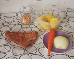 Гороховый суп с копченостями в мультиварке - шаг 1 Гороховый суп с копченостями в мультиварке - шаг 1