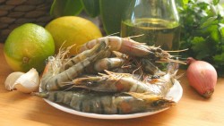 Жареные королевские креветки на сковороде - шаг 1 Жареные королевские креветки на сковороде - шаг 1