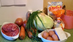 Закусочный капустный торт Праздничный - шаг 1 Закусочный капустный торт Праздничный - шаг 1