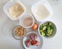 Куриная печень с брокколи и овсяно-протеиновым соусом - шаг 1