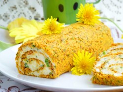 Морковный рулет с сырной начинкой - шаг 10