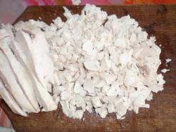 Окрошка на курином бульоне - шаг 4 Окрошка на курином бульоне - шаг 4