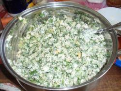 Окрошка на курином бульоне - шаг 6 Окрошка на курином бульоне - шаг 6