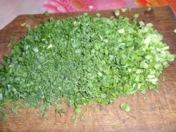 Окрошка на курином бульоне - шаг 5 Окрошка на курином бульоне - шаг 5