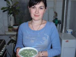 Окрошка на курином бульоне - шаг 7 Окрошка на курином бульоне - шаг 7