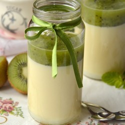 Панакота классическая с соусом из киви