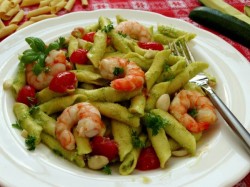 Паста с креветками с цуккини и помидорами - шаг 4 Паста с креветками с цуккини и помидорами - шаг 4