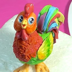Петух из мастики для торта
