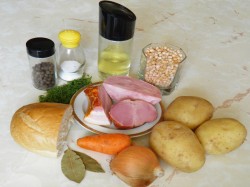 Суп с копченостями в мультиварке - шаг 1 Суп с копченостями в мультиварке - шаг 1