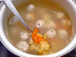 Суп с куриными фрикадельками и клецками - шаг 11 Суп с куриными фрикадельками и клецками - шаг 11
