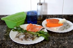 Суп в микроволновке без картошки - шаг 1 Суп в микроволновке без картошки - шаг 1