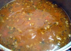 Суп харчо с говядиной, помидорами, зеленью и рисом - шаг 6 Суп харчо с говядиной, помидорами, зеленью и рисом - шаг 6