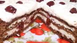 Творожный торт с вишней - шаг 10 Творожный торт с вишней - шаг 10