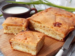 Заливной пирог с капустой и яйцом - шаг 14 Заливной пирог с капустой и яйцом - шаг 14