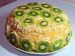 Бисквитный торт с киви и бананом - шаг 26