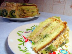 Бисквитный торт с киви и бананом - шаг 27