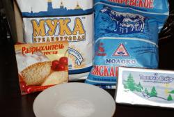 Вкусные блины без яиц на сливочном масле - шаг 1 Вкусные блины без яиц на сливочном масле - шаг 1