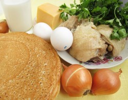 Блинный пирог из блинов с курицей - шаг 1 Блинный пирог из блинов с курицей - шаг 1