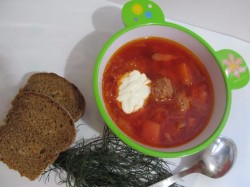 Борщ Сибирский с фрикадельками и томатной пастой - шаг 13 Борщ Сибирский с фрикадельками и томатной пастой - шаг 13