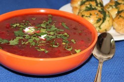 Борщ со свекольной ботвой и чесночными булочками - шаг 18 Борщ со свекольной ботвой и чесночными булочками - шаг 18