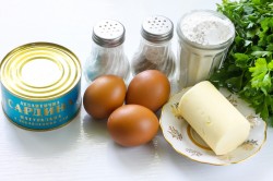 Быстрый пирог с рыбными консервами - шаг 1