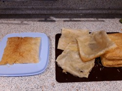 Быстрый слоеный торт с творожным сыром - шаг 3