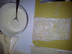 Чипсы из лаваша с яйцом сыром и колбасой - шаг 1