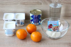 Десерт с мандаринами без выпечки - шаг 1