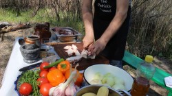 Думляма узбекская в казане - шаг 1