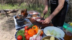 Думляма узбекская в казане - шаг 2