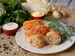 Голубцы из пекинской капусты с фаршем и рисом - шаг 13