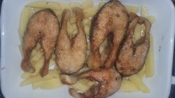 Горбуша с капустой и картошкой в духовке - шаг 7