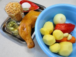 Гороховый суп с копченой курицей - шаг 1 Гороховый суп с копченой курицей - шаг 1