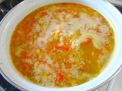 Гороховый суп с копченой курицей - шаг 9 Гороховый суп с копченой курицей - шаг 9