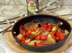 Горячий салат без яиц - шаг 4 Горячий салат без яиц - шаг 4