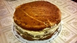 Торт с маком орехами изюмом шоколадный бисквит - шаг 9 Торт с маком орехами изюмом шоколадный бисквит - шаг 9