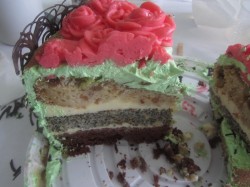 Торт с маком орехами изюмом шоколадный бисквит - шаг 13 Торт с маком орехами изюмом шоколадный бисквит - шаг 13