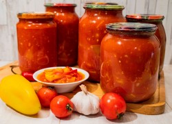 Кабачковый салат на зиму с томатами и болгарским перцем - шаг 15 Кабачковый салат на зиму с томатами и болгарским перцем - шаг 15