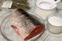 Как засолить кету - шаг 1 Как засолить кету - шаг 1