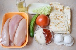 Классическая шаурма с курицей - шаг 1