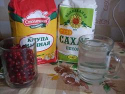 Клюквенный мусс - шаг 1