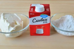 Крем из сливочного сыра и сливок для торта - шаг 1 Крем из сливочного сыра и сливок для торта - шаг 1