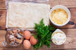 Мимоза в лаваше рулет - шаг 1