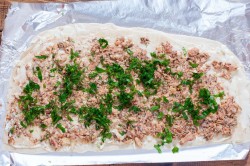 Мимоза в лаваше рулет - шаг 4