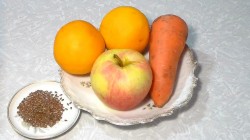 Морковный смузи с яблоком апельсином - шаг 1 Морковный смузи с яблоком апельсином - шаг 1