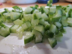 Постная окрошка на квасе - шаг 5 Постная окрошка на квасе - шаг 5