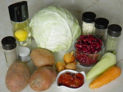 Постные щи с фасолью, консервированной и капустой - шаг 1 Постные щи с фасолью, консервированной и капустой - шаг 1